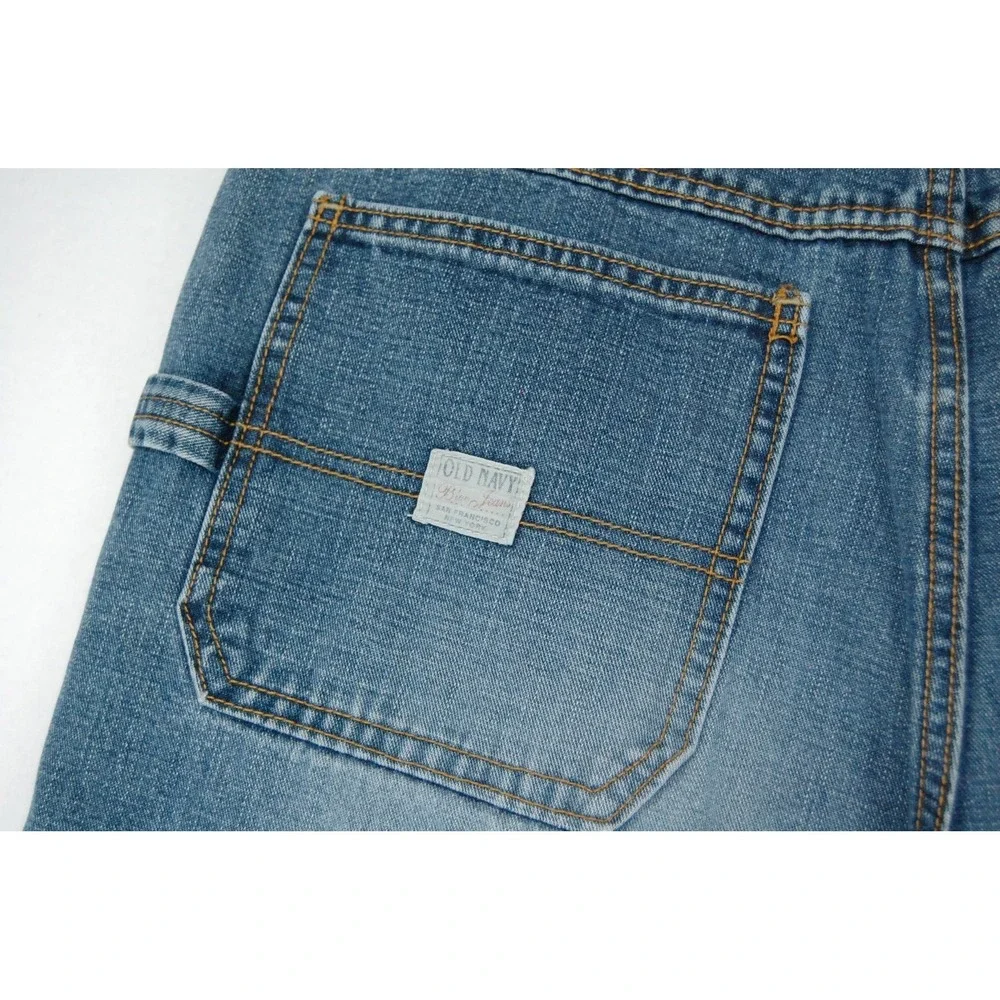 Vintage Y2K Old‎ Navy Painters Jeans Mens 36x32 Blue Medium Wash Relaxed Baggy